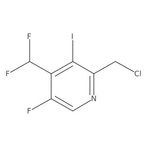 2-(Chloromethyl)-4-(difluoromethyl)-5-fluoro-3-iodopyridine结构式