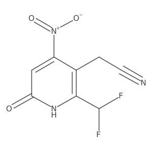 2-(Difluoromethyl)-6-hydroxy-4-nitropyridine-3-acetonitrile Structure