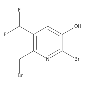 2-Bromo-6-(bromomethyl)-5-(difluoromethyl)pyridin-3-ol Structure