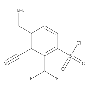 4-Aminomethyl-3-cyano-2-(difluoromethyl)benzenesulfonyl chloride Structure