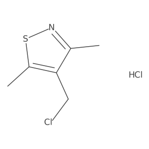 4-(Chloromethyl)-3,5-dimethyl-1,2-thiazole hydrochloride结构式