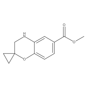 Methyl spiro[3,4-dihydro-1,4-benzoxazine-2,1'-cyclopropane]-6-carboxylate结构式