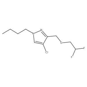 1-butyl-4-chloro-3-[(2,2-difluoroethoxy)methyl]-1H-pyrazole结构式