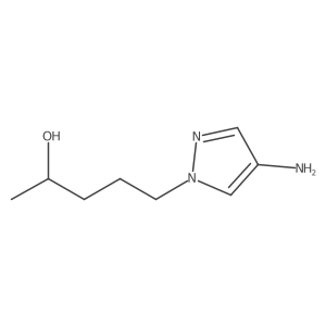 5-(4-amino-1H-pyrazol-1-yl)pentan-2-ol Structure
