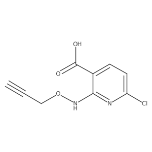 6-Chloro-2-[(prop-2-yn-1-yloxy)amino]pyridine-3-carboxylic acid结构式