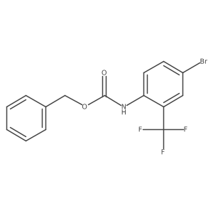 benzyl N-[4-bromo-2-(trifluoromethyl)phenyl]carbamate结构式