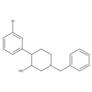 rel-(3R,4R)-4-(3-Bromophenyl)-1-(phenylmethyl)-3-piperidinol Structure