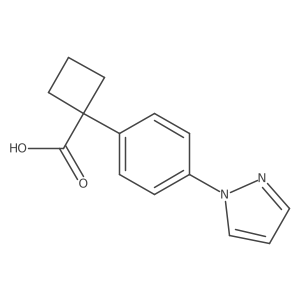 1-[4-(1H-pyrazol-1-yl)phenyl]cyclobutane-1-carboxylic acid Structure