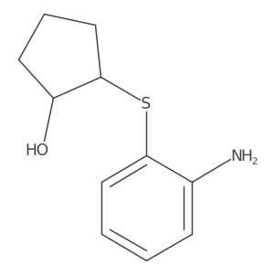 (1R,2R)-2-[(2-aminophenyl)sulfanyl]cyclopentan-1-ol结构式