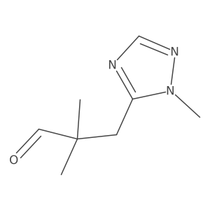 2,2-Dimethyl-3-(1-methyl-1H-1,2,4-triazol-5-yl)propanal Structure