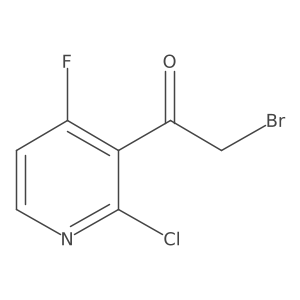 2-Bromo-1-(2-chloro-4-fluoropyridin-3-yl)ethanone Structure