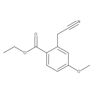 Ethyl 2-(cyanomethyl)-4-methoxybenzoate结构式