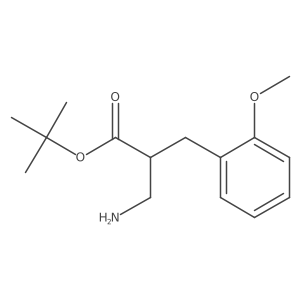 Tert-butyl 3-amino-2-[(2-methoxyphenyl)methyl]propanoate结构式