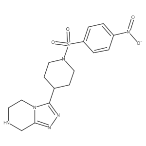 1-(4-nitrobenzenesulfonyl)-4-{5H,6H,7H,8H-[1,2,4]triazolo[4,3-a]pyrazin-3-yl}piperidine Structure