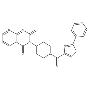 3-[1-(2-phenyl-1,3-thiazole-4-carbonyl)piperidin-4-yl]-4aH-pyrido[2,3-d]pyrimidine-2,4-dione Structure