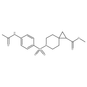 Methyl 6-((4-acetamidophenyl)sulfonyl)-6-azaspiro[2.5]octane-1-carboxylate Structure