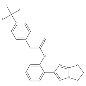 N-(2-(2,3-dihydroimidazo[2,1-b]thiazol-6-yl)phenyl)-2-(4-(trifluoromethyl)phenyl)acetamide结构式