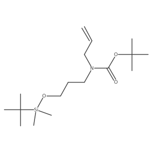 Tert-butyl allyl(3-(tert-butyldimethylsilyloxy)propyl)carbamate结构式
