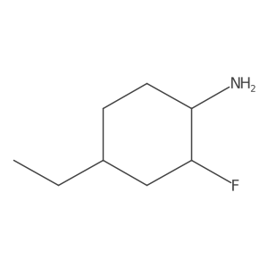 4-Ethyl-2-fluorocyclohexan-1-amine Structure