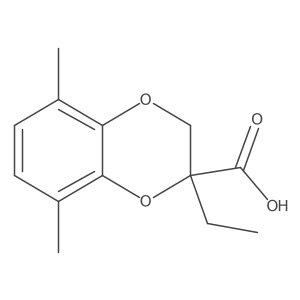 2-Ethyl-5,8-dimethyl-2,3-dihydro-1,4-benzodioxine-2-carboxylic acid Structure