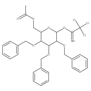 ((2R,3R,4S,5S,6R)-3,4,5-Tris(benzyloxy)-6-(2,2,2-trichloro-1-iminoethoxy)tetrahydro-2H-pyran-2-yl)methyl acetate Structure