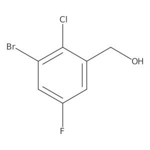 (3-Bromo-2-chloro-5-fluorophenyl)methanol结构式
