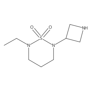 2-(Azetidin-3-yl)-6-ethyl-1,2,6-thiadiazinane 1,1-dioxide结构式