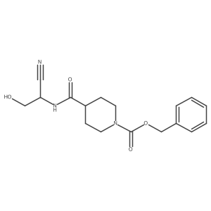 Benzyl 4-[(1-cyano-2-hydroxyethyl)carbamoyl]piperidine-1-carboxylate Structure