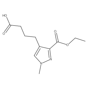 4-[3-(ethoxycarbonyl)-1-methyl-1H-pyrazol-4-yl]butanoic acid结构式