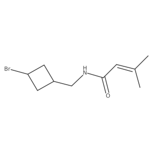 N-[(3-bromocyclobutyl)methyl]-3-methylbut-2-enamide Structure