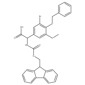 2-[4-(benzyloxy)-3-bromo-5-methoxyphenyl]-2-({[(9H-fluoren-9-yl)methoxy]carbonyl}amino)acetic acid结构式