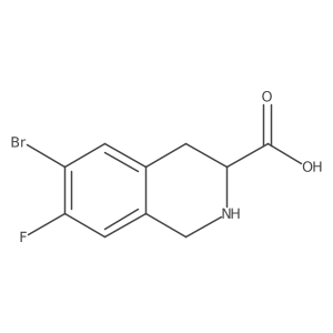 6-Bromo-7-fluoro-1,2,3,4-tetrahydroisoquinoline-3-carboxylic acid Structure