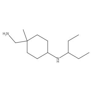 4-(aminomethyl)-4-methyl-N-(pentan-3-yl)cyclohexan-1-amine结构式
