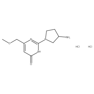 2-(3-Aminopyrrolidin-1-yl)-6-(methoxymethyl)pyrimidin-4-ol dihydrochloride结构式