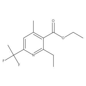 Ethyl 6-(1,1-difluoroethyl)-2-ethyl-4-methylpyridine-3-carboxylate Structure
