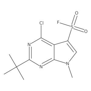 2-tert-butyl-4-chloro-7-methyl-7H-pyrrolo[2,3-d]pyrimidine-5-sulfonyl fluoride Structure