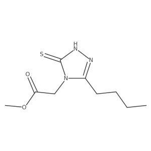 methyl 2-(3-butyl-5-sulfanyl-4H-1,2,4-triazol-4-yl)acetate结构式