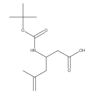 3-{[(Tert-butoxy)carbonyl]amino}-5-methylhex-5-enoic acid Structure