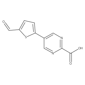 5-(5-Formylthiophen-2-yl)pyrimidine-2-carboxylic acid结构式