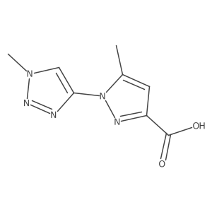 5-methyl-1-(1-methyl-1H-1,2,3-triazol-4-yl)-1H-pyrazole-3-carboxylic acid Structure