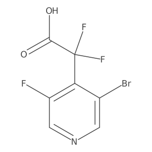 2-(3-Bromo-5-fluoropyridin-4-yl)-2,2-difluoroacetic acid Structure