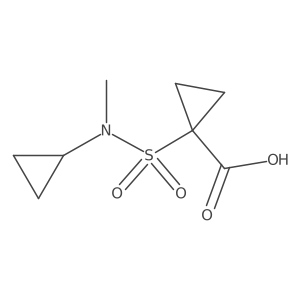1-[Cyclopropyl(methyl)sulfamoyl]cyclopropane-1-carboxylic acid结构式