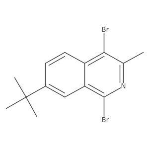 1,4-Dibromo-7-tert-butyl-3-methylisoquinoline结构式