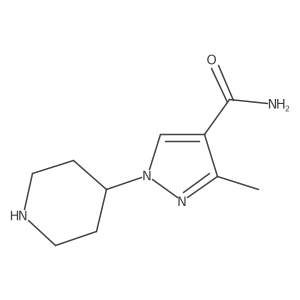 3-methyl-1-(piperidin-4-yl)-1H-pyrazole-4-carboxamide Structure
