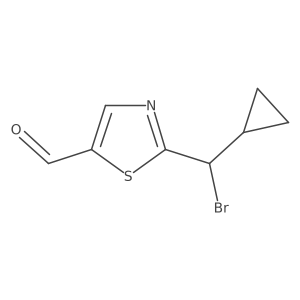2-[Bromo(cyclopropyl)methyl]-1,3-thiazole-5-carbaldehyde Structure
