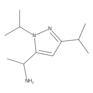 (1R)-1-[1,3-bis(propan-2-yl)-1H-pyrazol-5-yl]ethan-1-amine Structure