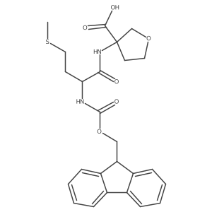 3-[(2R)-2-({[(9H-fluoren-9-yl)methoxy]carbonyl}amino)-4-(methylsulfanyl)butanamido]oxolane-3-carboxylic acid结构式