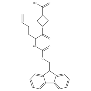1-[2-({[(9H-fluoren-9-yl)methoxy]carbonyl}amino)hex-5-enoyl]azetidine-3-carboxylic acid结构式