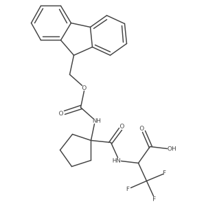 2-{[1-({[(9H-fluoren-9-yl)methoxy]carbonyl}amino)cyclopentyl]formamido}-3,3,3-trifluoropropanoic acid Structure