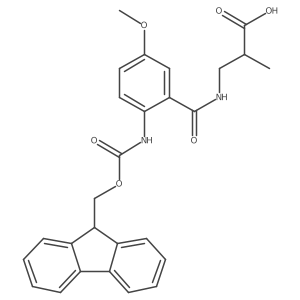 3-{[2-({[(9H-fluoren-9-yl)methoxy]carbonyl}amino)-5-methoxyphenyl]formamido}-2-methylpropanoic acid Structure